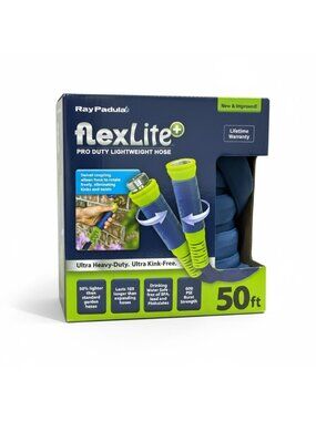 Ray Padula FlexLite+ Pro Duty Lightweight Hose 50 Ft BPA-Free Lead-Free 600 PSI